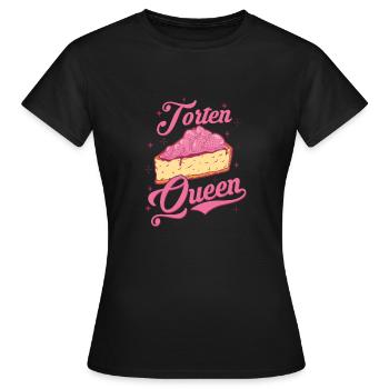 Torten Queen Bäckerin Torten Konditor - Frauen T-Shirt - Schwarz - Vorne - AI Model Female 172 dark (172cm)