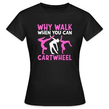 Akrobat Turner Gymnastik Turnen Tumbling - Frauen T-Shirt - Schwarz - Vorne - AI Model Female 172 dark (172cm)