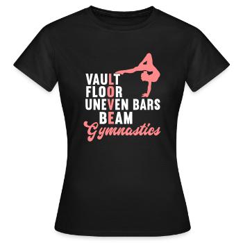 Akrobat Turner Gymnastik Turnen Tumbling - Frauen T-Shirt - Schwarz - Vorne - AI Model Female 172 dark (172cm)