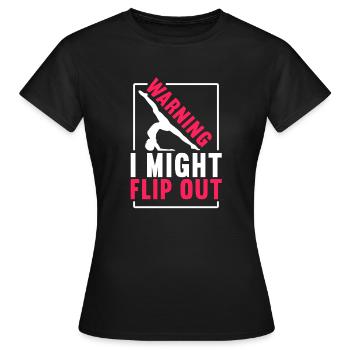 Akrobat Turner Gymnastik Turnen Tumbling - Frauen T-Shirt - Schwarz - Vorne - AI Model Female 172 dark (172cm)
