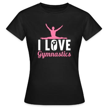 Akrobat Turner Gymnastik Turnen Tumbling - Frauen T-Shirt - Schwarz - Vorne - AI Model Female 172 dark (172cm)