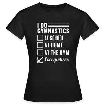Akrobat Turner Gymnastik Turnen Tumbling - Frauen T-Shirt - Schwarz - Vorne - AI Model Female 172 dark (172cm)