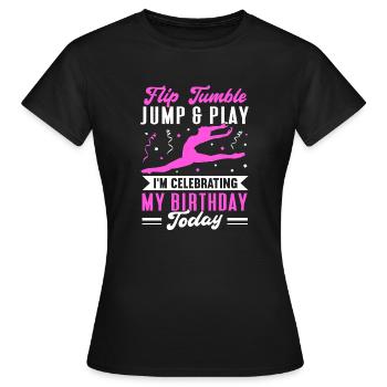 Akrobat Turner Gymnastik Turnen Tumbling - Frauen T-Shirt - Schwarz - Vorne - AI Model Female 172 dark (172cm)