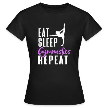 Akrobat Turner Gymnastik Turnen Tumbling - Frauen T-Shirt - Schwarz - Vorne - AI Model Female 172 dark (172cm)