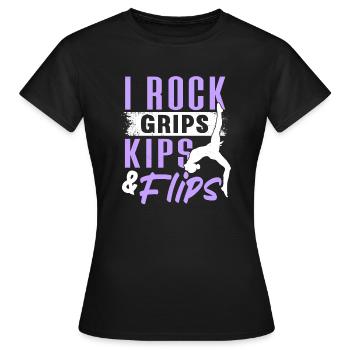 Akrobat Turner Gymnastik Turnen Tumbling - Frauen T-Shirt - Schwarz - Vorne - AI Model Female 172 dark (172cm)