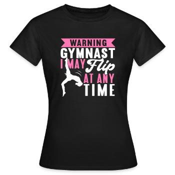 Akrobat Turner Gymnastik Turnen Tumbling - Frauen T-Shirt - Schwarz - Vorne - AI Model Female 172 dark (172cm)