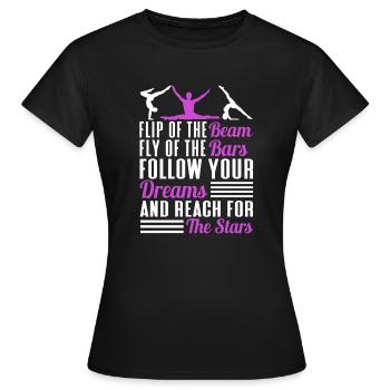 Akrobat Turner Gymnastik Turnen Tumbling - Frauen T-Shirt - Schwarz - Vorne - AI Model Female 172 dark (172cm)