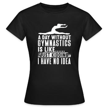 Akrobat Turner Gymnastik Turnen Tumbling - Frauen T-Shirt - Schwarz - Vorne - AI Model Female 172 dark (172cm)
