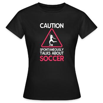 Football féminin - T-shirt Femme - noir - Devant - AI Model Female 172 dark (172cm)