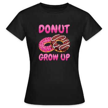 Donut grandir - T-shirt Femme - noir - Devant - AI Model Female 172 dark (172cm)