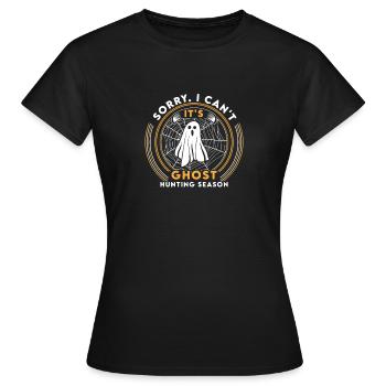 Désolé, je ne peux pas chasser les fantômes, Geisterjagd - T-shirt Femme - noir - Devant - AI Model Female 172 dark (172cm)