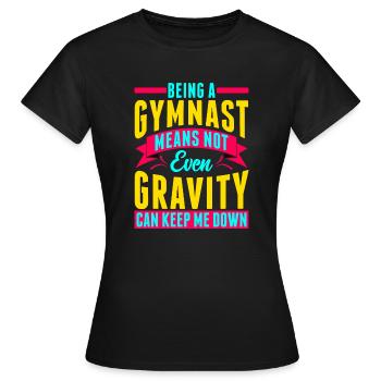Gymnastique Gymnastique Gymnaste - T-shirt Femme - noir - Devant - AI Model Female 172 dark (172cm)
