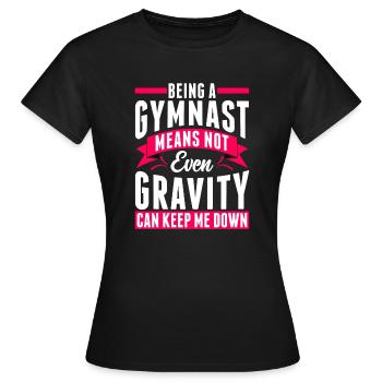 Gymnastique Gymnastique Gymnaste - T-shirt Femme - noir - Devant - AI Model Female 172 dark (172cm)