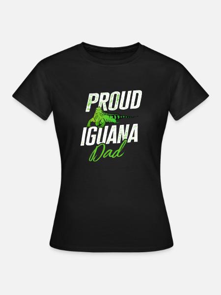 Leguan Eidechse Reptil Herpetologe - Frauen T-Shirt - Schwarz