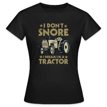 Je ne ronfle pas, je rêve que je - T-shirt Femme - noir - Devant - AI Model Female 172 dark (172cm)