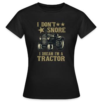 Je ne ronfle pas, je rêve que je - T-shirt Femme - noir - Devant - AI Model Female 172 dark (172cm)