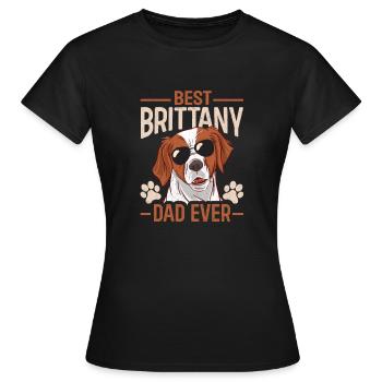 Épagneul Breton Épagneul Cadeau - T-shirt Femme - noir - Devant - AI Model Female 172 dark (172cm)