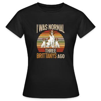 Épagneul Breton Épagneul Cadeau - T-shirt Femme - noir - Devant - AI Model Female 172 dark (172cm)