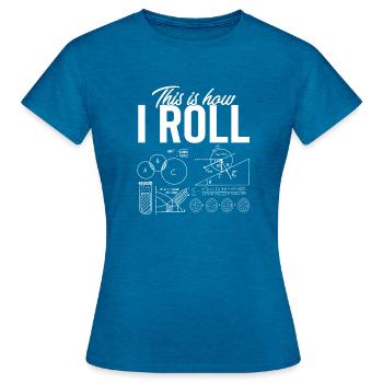 Hilarant Méthodes Scientifiques Mathématiques - T-shirt Femme - bleu saphir antique chiné - Devant - AI Model Female 172 dark (172cm)