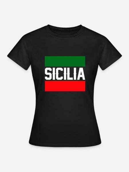 Sizilien flagge Sizilien Palermo Italien - Frauen T-Shirt - Schwarz