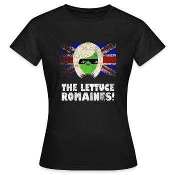 The Lettuce Romaines British Prime Minister Meme - Women's T-Shirt - black - Front - AI Model Female 172 dark (172cm)