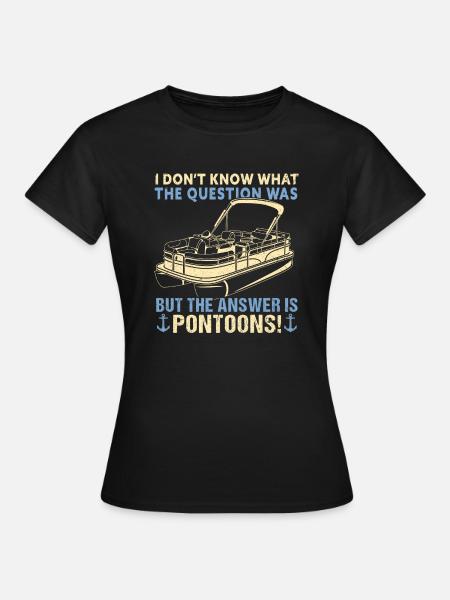 Pontonboot Kapitän Bootfahren See Pontoon - Frauen T-Shirt - Schwarz