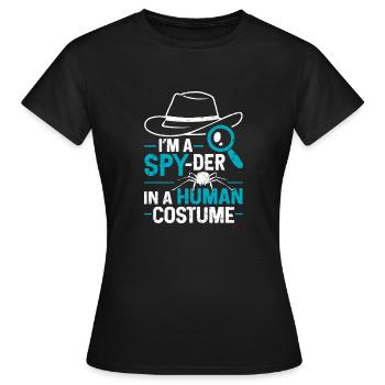 Espion détective privé enquêteur Détective Cadeau - T-shirt Femme - noir - Devant - AI Model Female 172 dark (172cm)