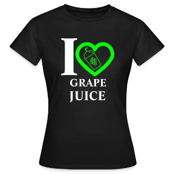 J’adore le jus de raisin - T-shirt Femme - noir - Devant - AI Model Female 172 dark (172cm)