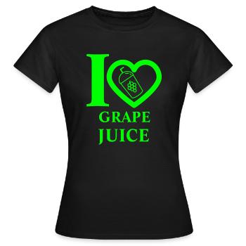 J’adore le jus de raisin - T-shirt Femme - noir - Devant - AI Model Female 172 dark (172cm)