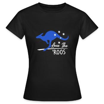 Kangourou Australie Kangourous Australien Outback - T-shirt Femme - noir - Devant - AI Model Female 172 dark (172cm)