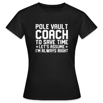 Fun Pole Vault Pole Vault - Women's T-Shirt - black - Front - AI Model Female 172 dark (172cm)