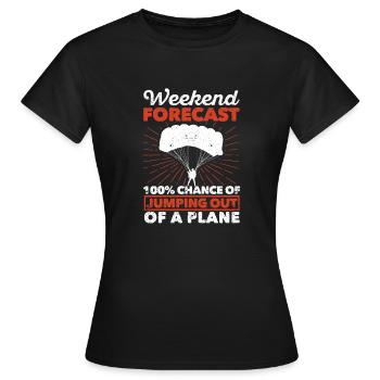 Prédiction du week-end 100% de chance d'un - T-shirt Femme - noir - Devant - AI Model Female 172 dark (172cm)