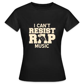 Je ne peux pas résister à RAP Music Retro Cool Rap Lover - T-shirt Femme - noir - Devant - AI Model Female 172 dark (172cm)