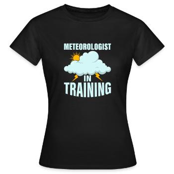 Météorologue en formation Météorologie météorologique - T-shirt Femme - noir - Devant - AI Model Female 172 dark (172cm)