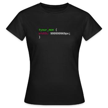 Code de codage des développeurs de programmeurs Web et CSS - T-shirt Femme - noir - Devant - AI Model Female 172 dark (172cm)