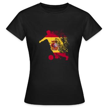 Équipe nationale d’Espagne - T-shirt Femme - noir - Devant - AI Model Female 172 dark (172cm)