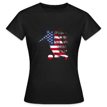 Équipe nationale des États-Unis - T-shirt Femme - noir - Devant - AI Model Female 172 dark (172cm)