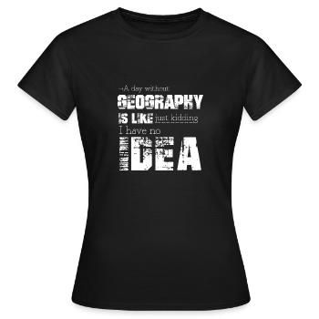 Geografie - Frauen T-Shirt - Schwarz - Vorne - AI Model Female 172 dark (172cm)