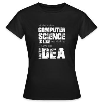 Computer science - Women's T-Shirt - black - Front - AI Model Female 172 dark (172cm)