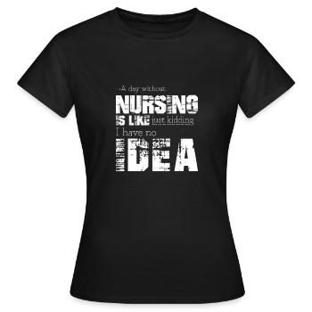 Allaitement - T-shirt Femme - noir - Devant - AI Model Female 172 dark (172cm)