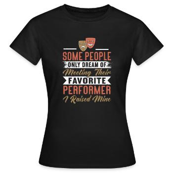 Actrice Drame Broadway Musical Theater - T-shirt Femme - noir - Devant - AI Model Female 172 dark (172cm)