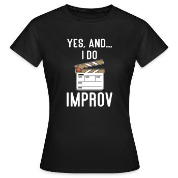 Actrice Drame Broadway Musical Theater - T-shirt Femme - noir - Devant - AI Model Female 172 dark (172cm)