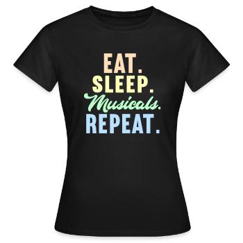 Actrice Drame Broadway Musical Theater - T-shirt Femme - noir - Devant - AI Model Female 172 dark (172cm)