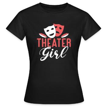 Actrice Drame Broadway Musical Theater - T-shirt Femme - noir - Devant - AI Model Female 172 dark (172cm)