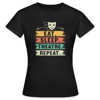 Actrice Drame Broadway Musical Theater - T-shirt Femme - noir - Devant - AI Model Female 172 dark (172cm)