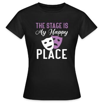 Actrice Drame Broadway Musical Theater - T-shirt Femme - noir - Devant - AI Model Female 172 dark (172cm)