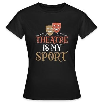 Actrice Drame Broadway Musical Theater - T-shirt Femme - noir - Devant - AI Model Female 172 dark (172cm)