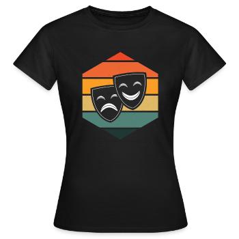 Actrice Drame Broadway Musical Theater - T-shirt Femme - noir - Devant - AI Model Female 172 dark (172cm)