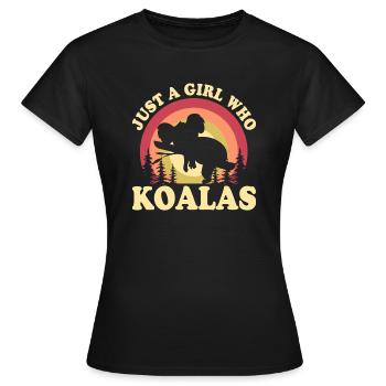 KOALAS BEST FRIEND - T-shirt Femme - noir - Devant - AI Model Female 172 dark (172cm)