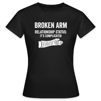 Gebrochener Arm - Frauen T-Shirt - Schwarz - Vorne - AI Model Female 172 dark (172cm)